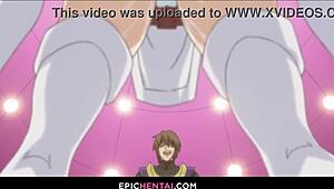 SELENA WALKS INTO KAZUMA'S TRAP in this hentai anime porn adventure