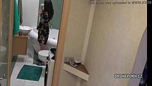 hidden spy cam catches teen upskirt moments at a nudist beach with every detail exposed.