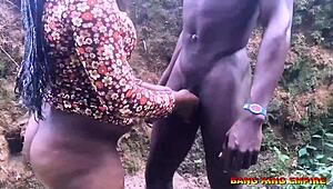 Hardcore Doggy Style with African Village Maiden in Close-Up Action