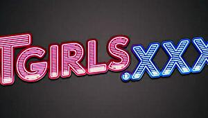 tgirl jade venus spreads big tits in lingerie, masturbating monster cock 😏