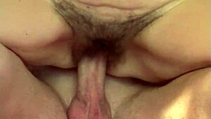 Hairy Granny Pussy Stretched Wide by Young Hard Cock