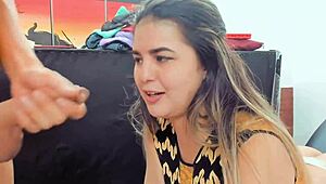 Roughly facefucked my first Latina on webcam