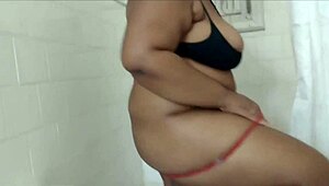 yo, caught my stepmom bathing and got hard, then drilled her big latina pussy in the bathroom!