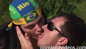 Hot Brunette Teen Outdoor Fucking Big Cock Cumshot On Face