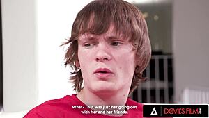 Hey, watch me titty fuck my teen stepson with these big boobs!