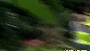 Horny German couple gets wild with rough outdoor banging