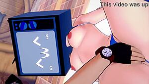 Anime Woman Rides In Bikini