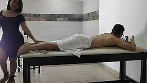 yo, recording a steamy vid with this big ass latina masseuse