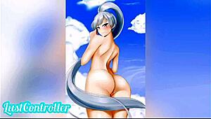 Weiss from RWBY in a kissing compilation