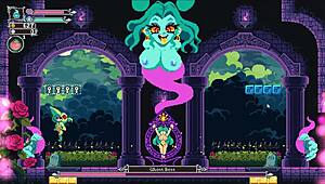 Flip witch pixel hentai game ep 13 with monster cock titjob and facial