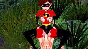 Elastigirl fucks in forest mission!