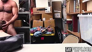 Cute Gay Twink Barebacked by Hot Policeman, Cums in Mouth