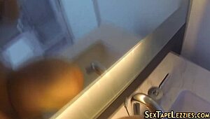 Real lesbian rims ass in homemade video.