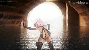 Mashu Kyreilight MMD Lupin R18 with Big Tits in Action