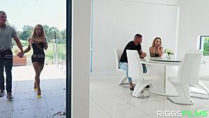 yo, wanna see this horny big tits blonde cheating wife in a wild swap foursome?