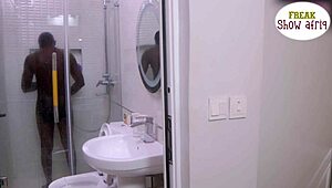 HORNY MADAM MAKES BIG COCK GATEMAN FUCK HER DOGGYSTYLE, MAKING HER SQUIRT MULTIPLE TIMES.