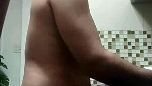 Macho Guy Bent Over Washing Dishes In Doggystyle