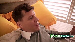 Pristine Edge and Rissa May in household celebrating wild group sex