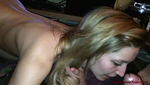 Tinder guy fucks my ass in POV, then blowjob and cum in mouth.