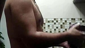 Macho Guy Bent Over Washing Dishes In Doggystyle