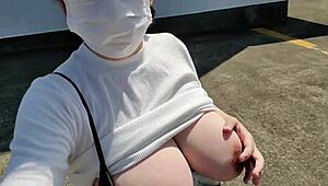 Frustrated Married Woman Masturbates Legs Open in Outdoor Lot! Full Video at Xvideos Red Aika-Frau!