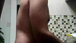 Macho Guy Bent Over Washing Dishes In Doggystyle