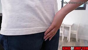 Oh! Helpful step mom releases step son's tension with a blowjob and ass play!