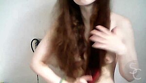 Topless Teen 18+ Teases with Natural Tits on Cam in Public