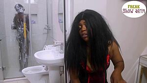 HORNY MADAM MAKES BIG COCK GATEMAN FUCK HER DOGGYSTYLE, MAKING HER SQUIRT MULTIPLE TIMES.