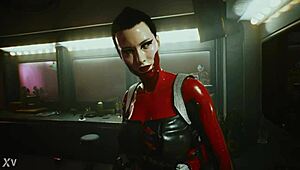 female tyger claw gets wild in hammer club sex scene from cyberpunk 2077 ultra