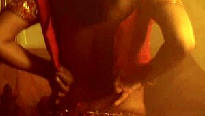 Sexy babe teases with erotic belly dancing alone. Her nude moves arouse in private.