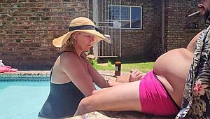 Old fat guy gets his cock sucked intensely by hotel girl