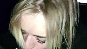 Sexy Girl Sucks At Truck Back