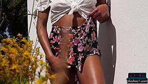 Curvy Indian Milf Angel Constance Strips Naked Outdoors for Playboy