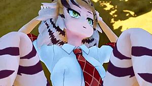 Wild Bengaru Tora Anime Action in Kemono Friends!