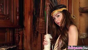 Beautiful blonde Cassie Laine in hot XXX video with an Indian theme