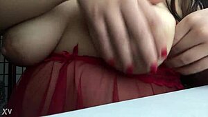 sexy brunette bbw solo with big tits and boobs