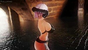 Mashu Kyreilight MMD Lupin R18 with Big Tits in Action