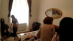 Tight ass girls rip clothes at party, flashing panties and tits while dancing and twerking