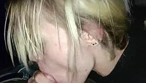 Sexy Girl Sucks At Truck Back