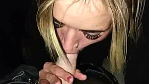 Sexy Girl Sucks At Truck Back