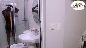 HORNY MADAM MAKES BIG COCK GATEMAN FUCK HER DOGGYSTYLE, MAKING HER SQUIRT MULTIPLE TIMES.