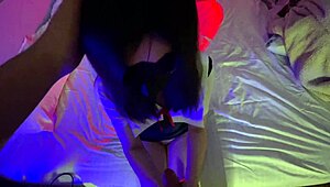 Asian Teen Takes Anal and Gets Cum on Tits from Father-in-Law