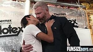 Look at this Latin twink riding ginger daddy bareback!