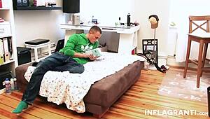 A European MILF with tattoos enjoys hard-core sex and a deep throat blowjob