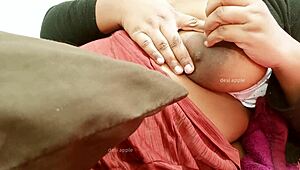 Indian college girl shows off sexy tits