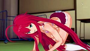 rias gremory learning how to fuck like a porn star - hs dxd