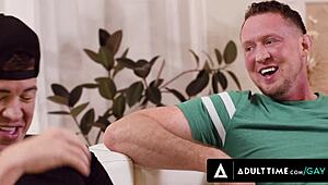 adult time - pierce paris & jj knight explore gay handjobs?