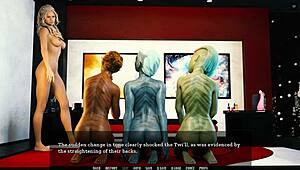 Lesbian Assfuck Orgy in 3D Cartoon Sex