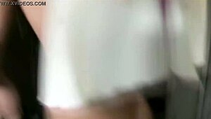 Clothed lesbians handcuff and handjob dominate guy